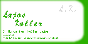 lajos koller business card